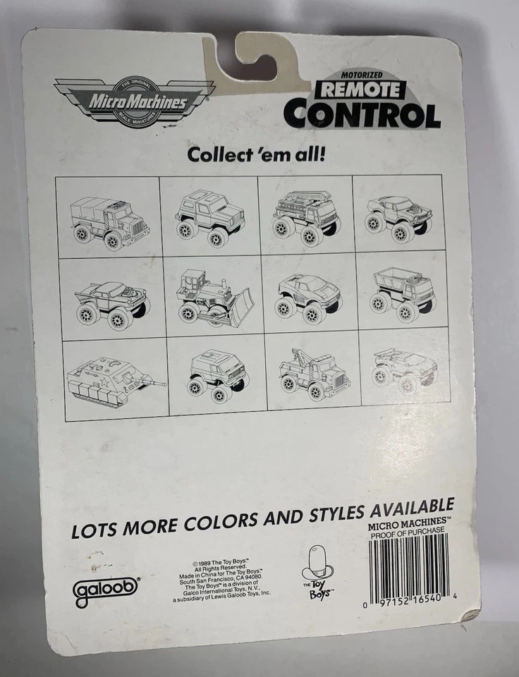 1989 Micro Machines Remote Control Galoob New Sealed Ford 1968 Mustang - Image 2 of 3