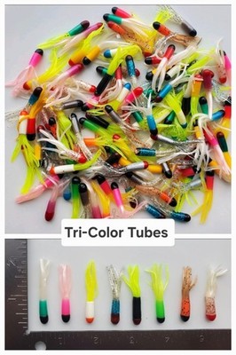 Tri-Color Fishing Tubes 100 Count Variety Pack