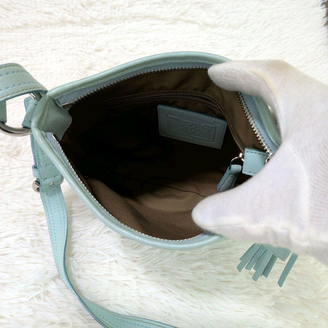 Coach Shoulder Bag Leather Blue Authentic G0204588 thumbnail 16