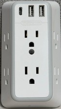 Outlet Extender Surge Protector, 6 Outlet Extender with 3 USB Wall Charger