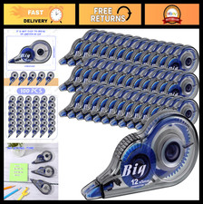 100 Pack White Correction Tape - Easy Use Applicator, Translucent Dispenser for