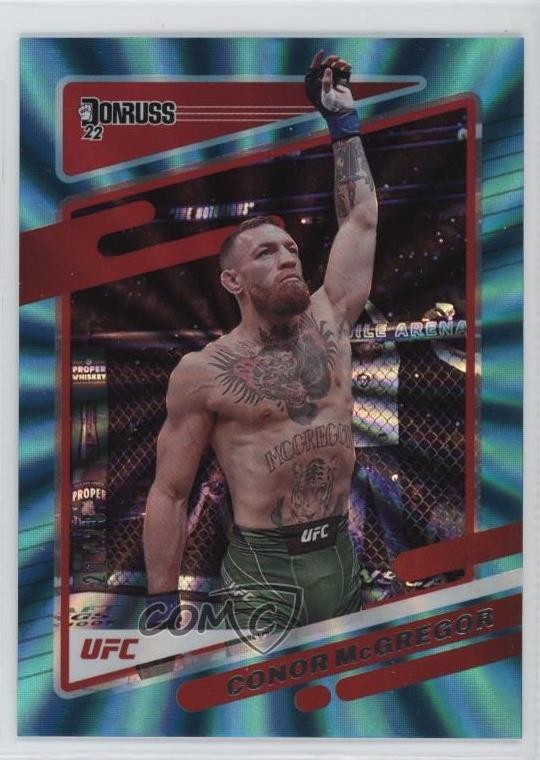2022 Donruss UFC Holo Teal Laser 21/25 Conor McGregor #27 14tz