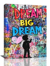 Banksy Wall Art Graffiti Abstract Wall Decor Colorful Street Canvas Painting ...