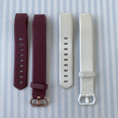 2x Silikonarmband  (dunkelrot bzw weiß) für Fitbit Alta (HR) smartwatch