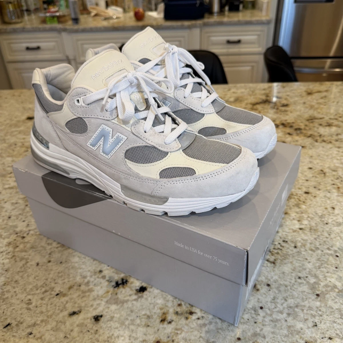 New Balance 992 Made in USA Nimbus Cloud White | eBay