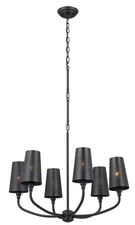 Kichler 52508BK Adeena 6 Light 27 inch Chandelier in Black