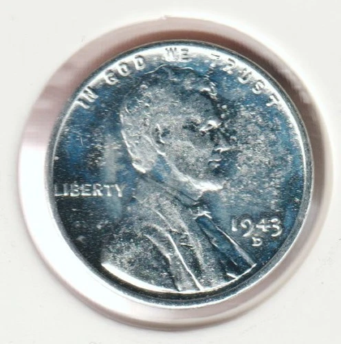 1943 WWII Lincoln Wheat Steel Penny Collectible US Collection Very Good War Coin