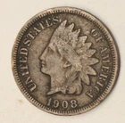 1908 Indian Head Penny - Beautiful XF Coin - Diamonds + Full Liberty