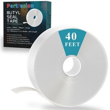 Pertresion Butyl Seal Tape, RV Sealant Plumbers Putty 40 FT LONG, White