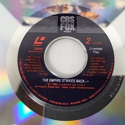 Vintage Star Wars Trilogy LaserDiscs Movies CBS/Fox Video Laser Videodisc - Bild 13 von 24