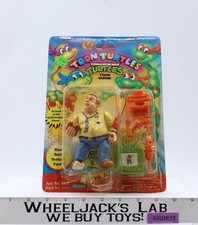 Toon Burne W  Card & Bubble TMNT 1993 Playmates Action Figure NEW UNPUNCHED