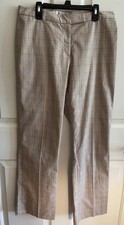 Brooks Brothers VINTAGE Tan/Aqua/White Plaid Pants, Women  s Size 8