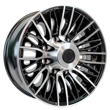 eCustomrim Aluminum Trailer Wheel 16X6 16" Evolution Black 8 Lug On 6.5" Center