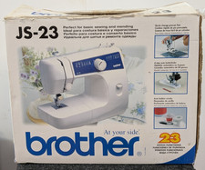 Bother JS-23 Sewing Machine White Blue With Manual