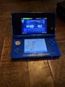 Nintendo 3 DS Cobalt Blue 6 Games Included Tested Working With Charger And Case