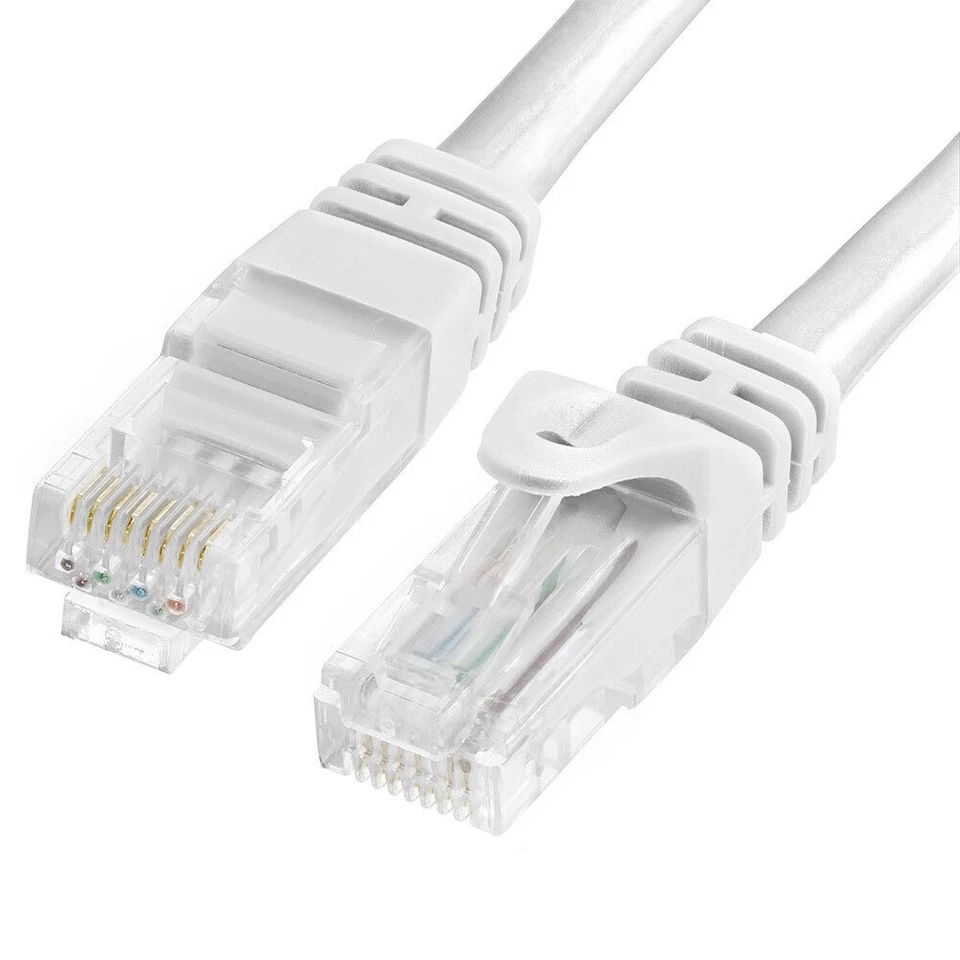 25 FT Cat6 Cable White Cat 6 Patch Cord LAN Internet RJ45 Modem Ethernet Cable - Image 3 of 3