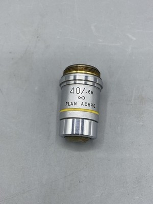 AO American Optical 40/.66 Plan Achromat Microscope Objective USA READ DIRTY