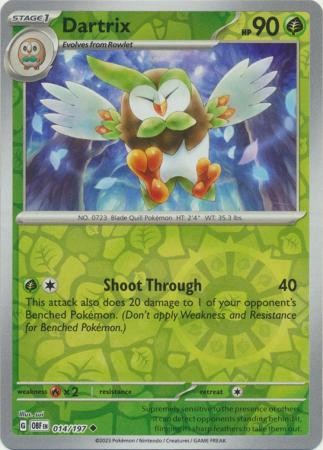 DARTRIX 014/197 OBSIDIAN FLAMES POKEMON (REVERSE HOLO, NM) - Bild 1 von 1