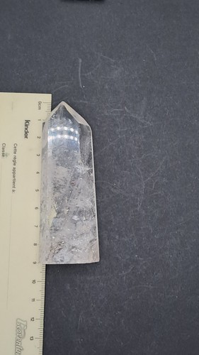 geschliffene Spitze Bergkristall mit Phantomen, 92g,  10/10 - Bild 3 von 15