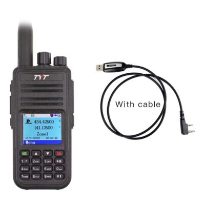 TYT MD-UV380 DMR Digital Radio Dual Band Walkie Talkie with Programming Cable