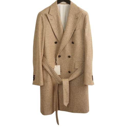 Men Suitsupply Torino Coat Herringbone Overcoat Wool & Baby Alpaca UK/US38 EU48