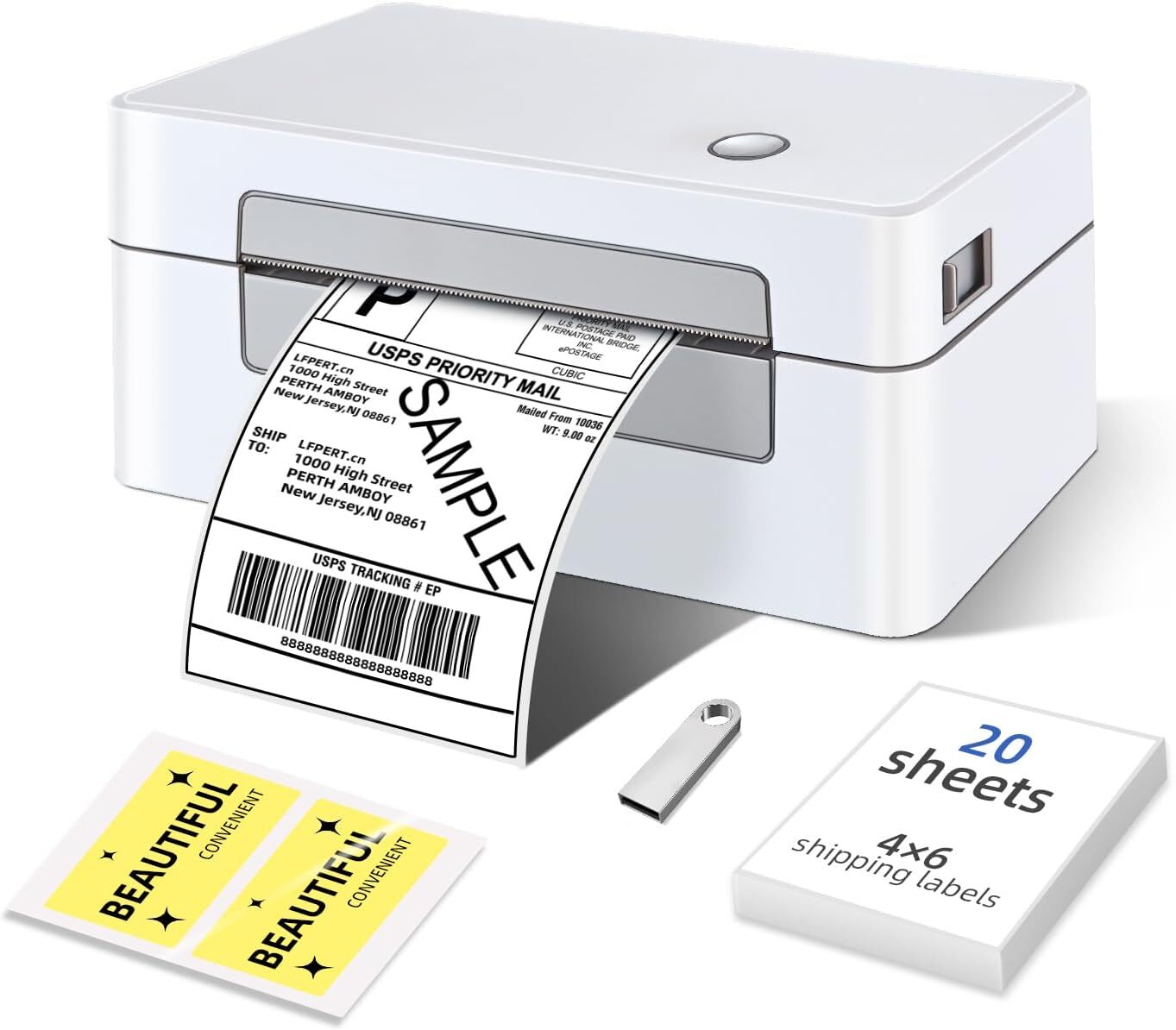 4x6 High-Speed USB Thermal Shipping Label Printer