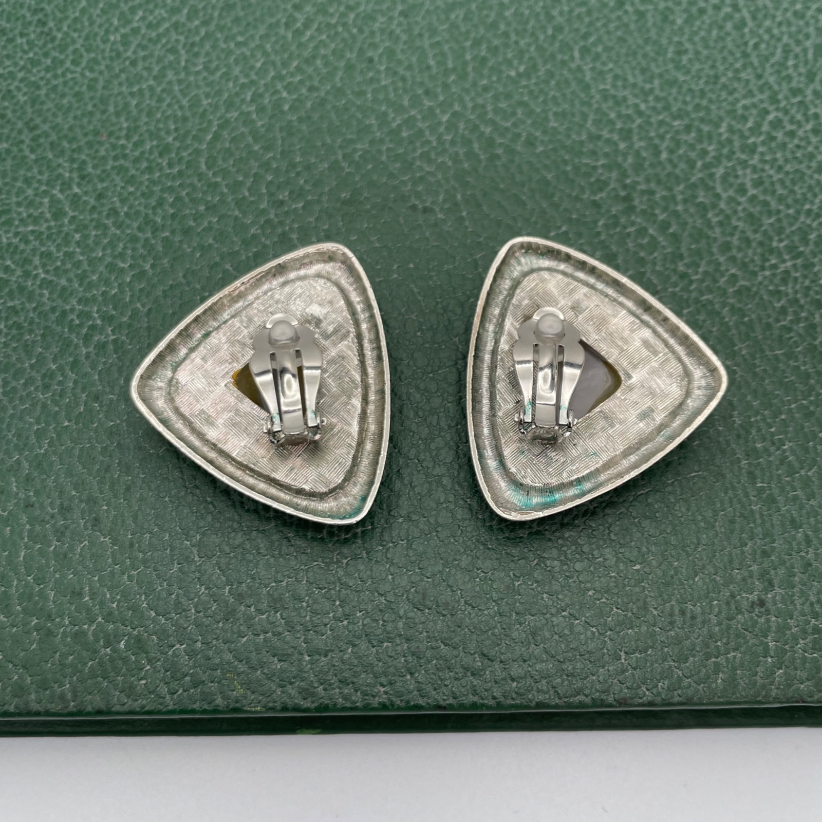 Vintage Unsigned Large Triangular Statement Quart… - image 7