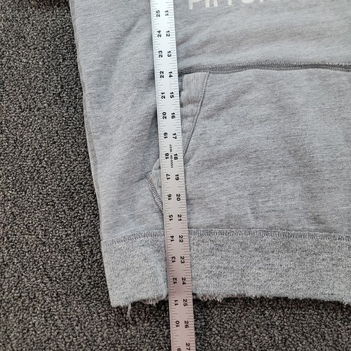 Abercrombie Fitch Hoodie Mens Medium Gray Heavy Distressed Muscle Y2K Vintage - Picture 8 of 11