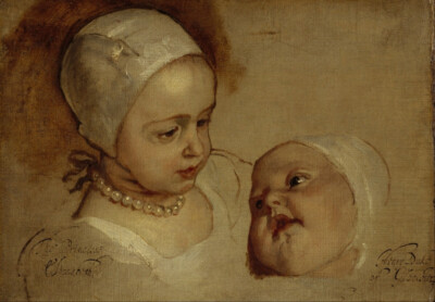 Prinzessin Elizabeth & Prinzessin Anne Töchter von Charles I. Anthony van Dyck