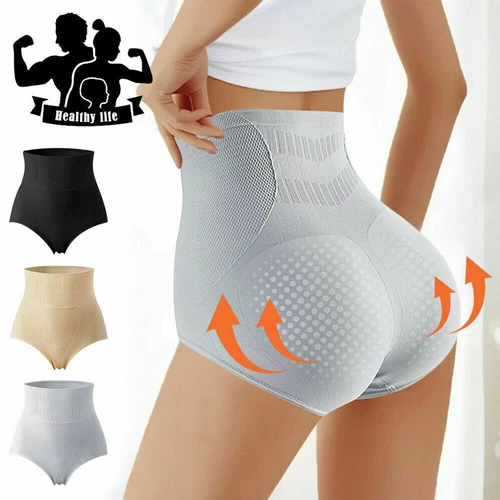3 Pack Womens High Waist Slimming Knickers Briefs Firm Tummy Control Underwear