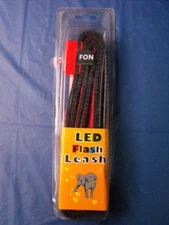 LED Light up Flashing Pet Leash Night Safety Battery Powered 120cm 4ft