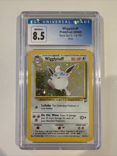 Pokemon - Wigglytuff 019/130 Base Set 2 Holo CGC 8.5
