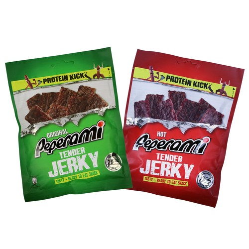 Peperami Tender Jerky Original and Hot Flavours 50g Packs and Box Sizes