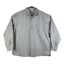 Marlboro Work Shirt Men  s XXL Brown Tan Unlimited Gear 99 Button Up Long Sleeve