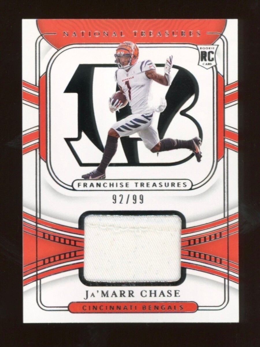 JA'MARR CHASE 2021 Panini National Treasures 92/99 Franchise Patch
