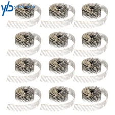 3600Pcs Siding Nails 15 Degree Wire Coil 1-1/2” ×.09” Ring Shank Stainless Steel