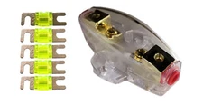 IMC Audio 100 Amp Mini ANL and 5 Fuses Fuse holder 4 6 8 Gauge Car Audio Gold