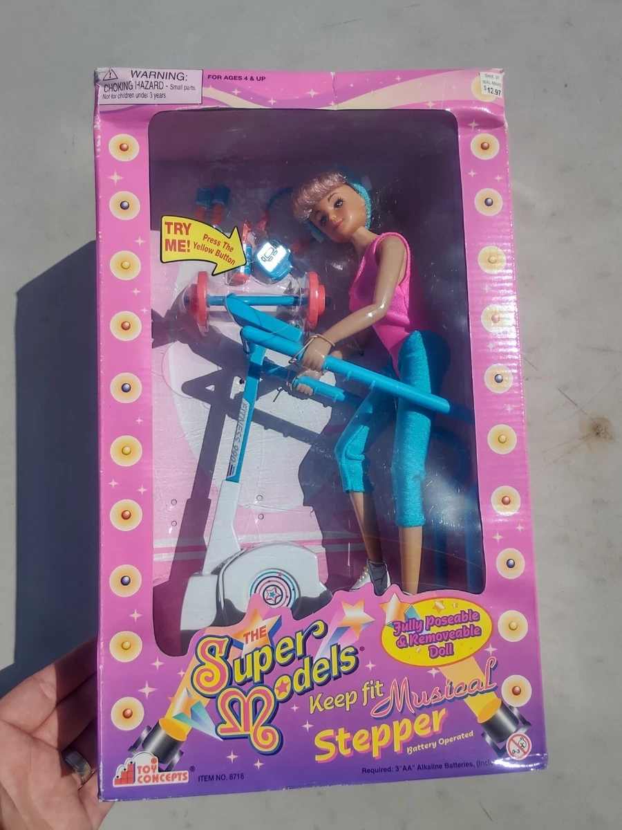 Toy Concepts Rare Super Models Keep Fit Musical Exercise Bike w