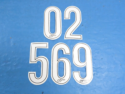 Vintage BMX / Motocross CP Frankreich Renn Nummernschild Aufkleber 6'' Nr. 0 Zero NOS