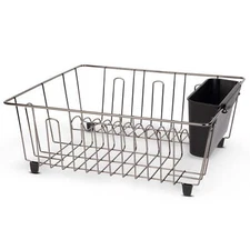 Small Dish Drainer Rack - Chrome/Black