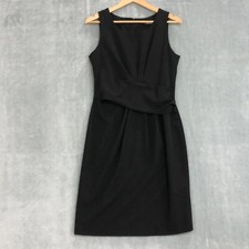 Basque Dress Women's 10 Black A-Line Stretch Knee Length Cocktail Work Evening