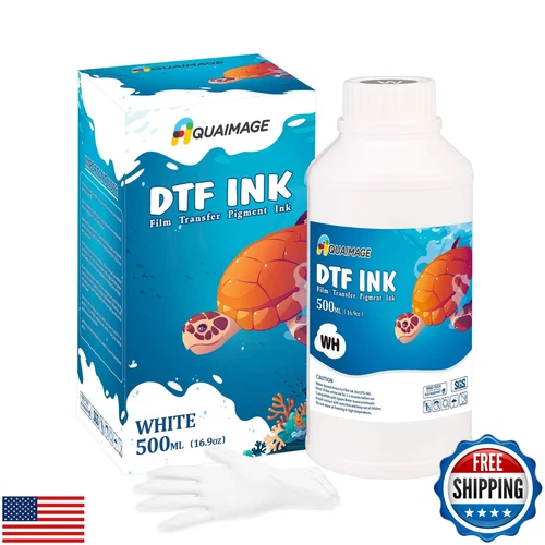 500 ml Premium DTF White Ink, DTF Transfer White Ink for PET Film, Refill Ink