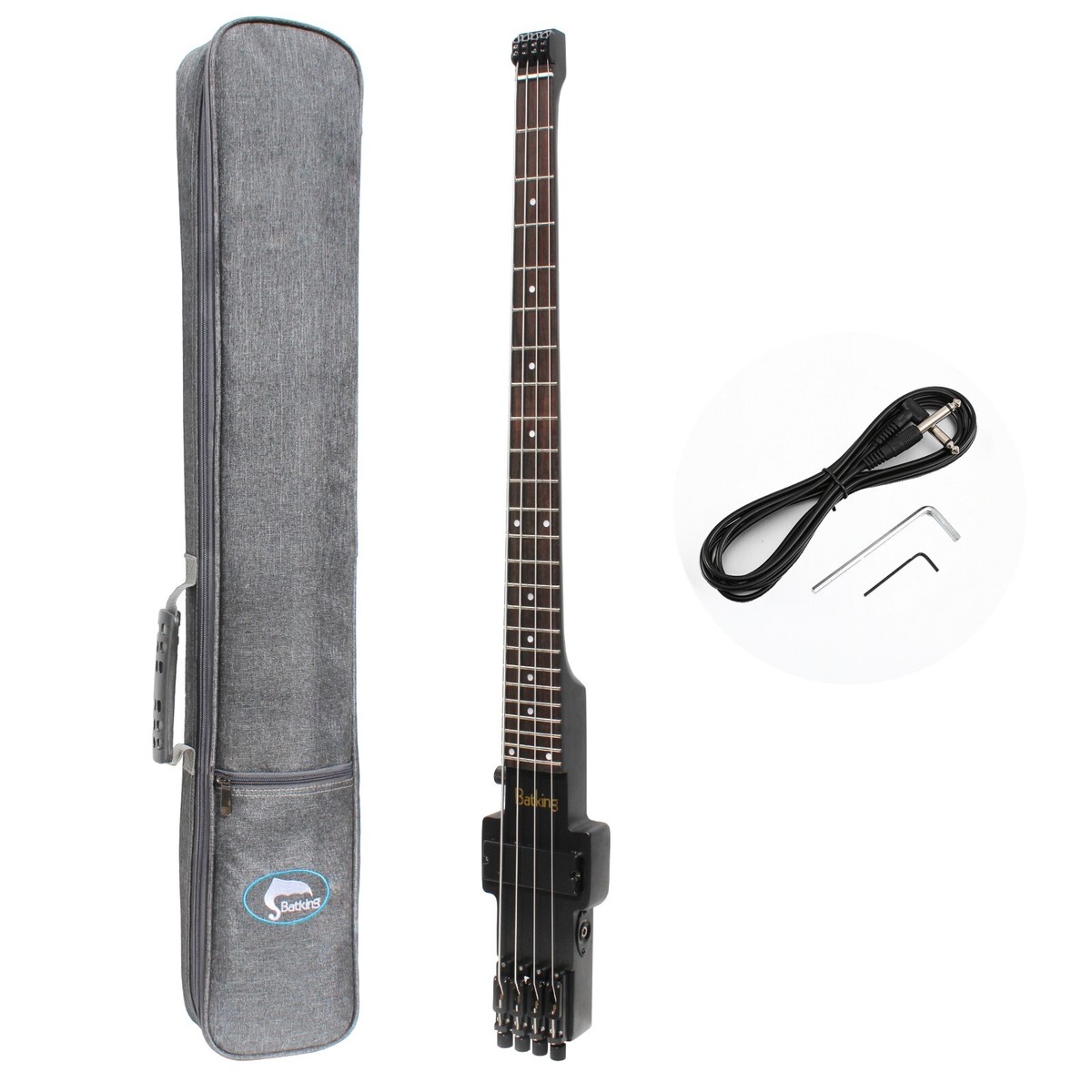 Headless Traveler Bass Ultra-Light Bass Guitar W/Padded Bag Satin