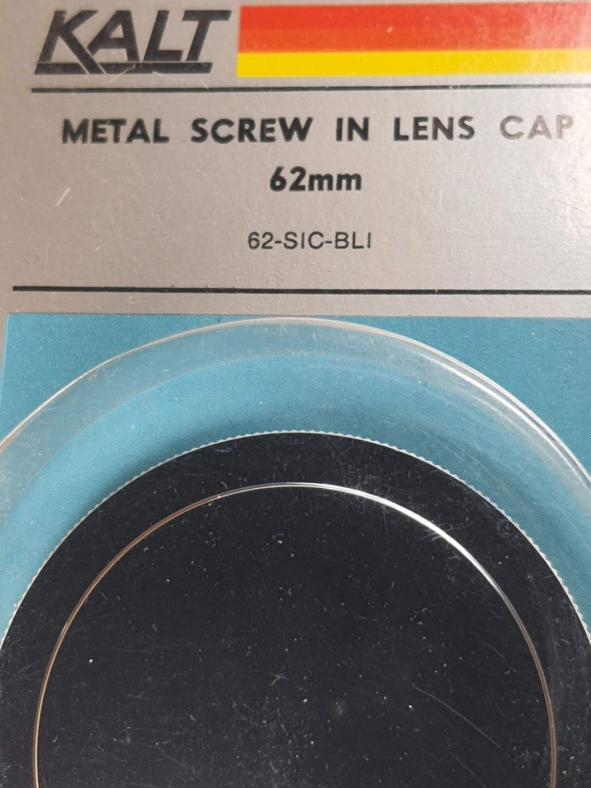 62mm Metal Front Lens Cap Screw-in 62 mm High Quality E62 Rare Japan made Kalt