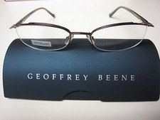 GEOFFREY BEENE EYEGLASS FRAMES Style SLEEK in BROWN 51-18-135 W/ Case