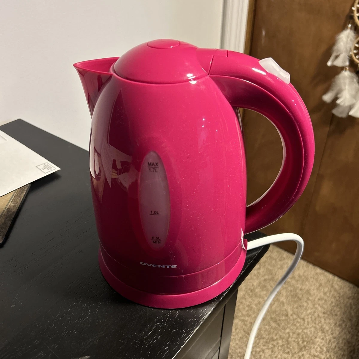 Cordless Electric Kettle 1.7L 1100W Tea Maker Hot Water Tea Pot BPA Free  PINK