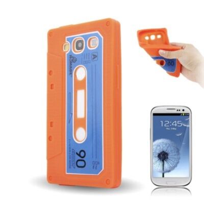 Handy Hülle Schutz Case Silikon Design Kassette für Samsung Galaxy S3 Neo I9301
