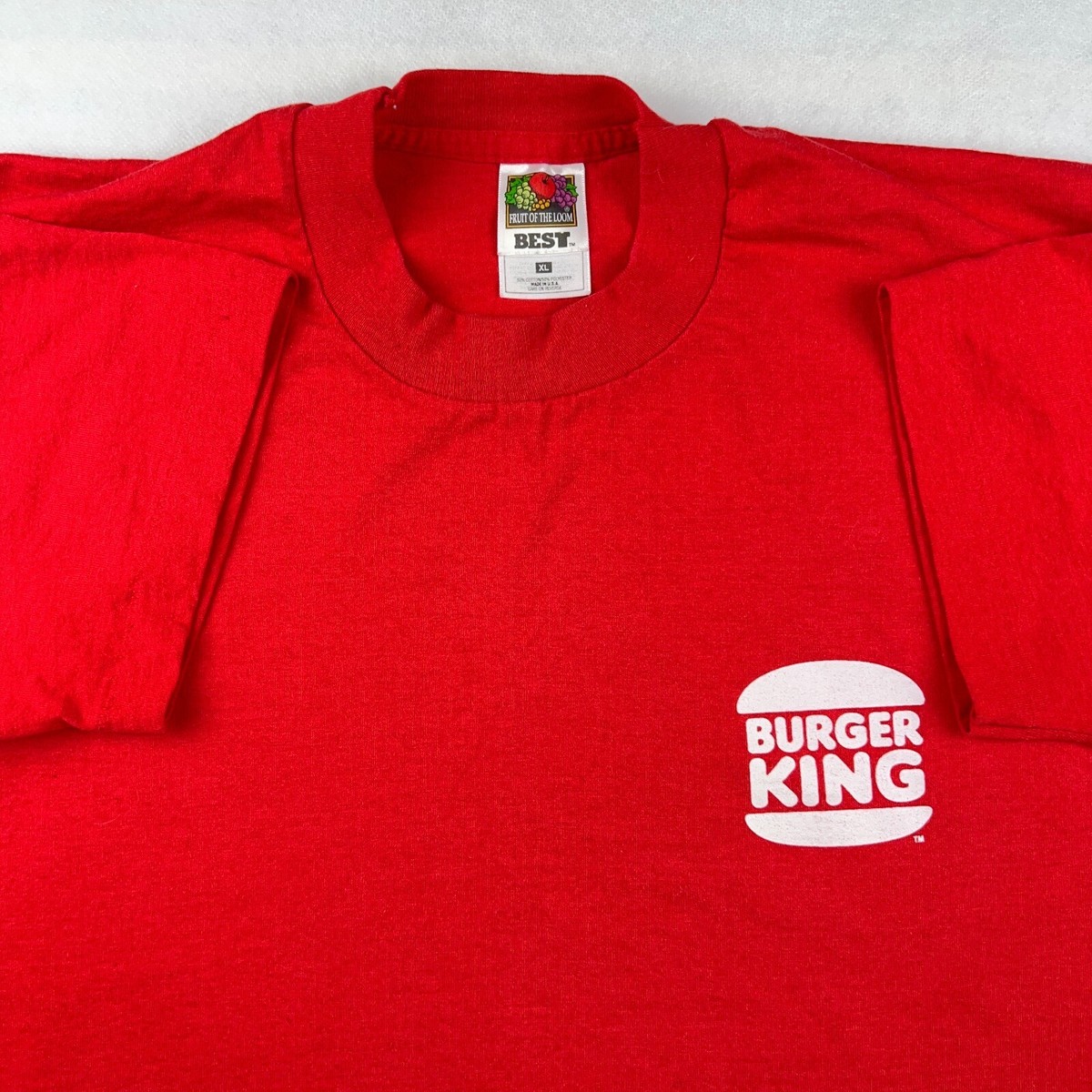 vintage 90s BURGER KING T-Shirt XL uniform soft thin fast food