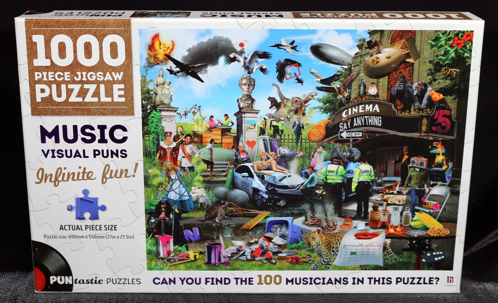 Music Viusal Puns 1000 Piece Jigsaw Puzzle Puntastic Puzzles w/Hints NIB