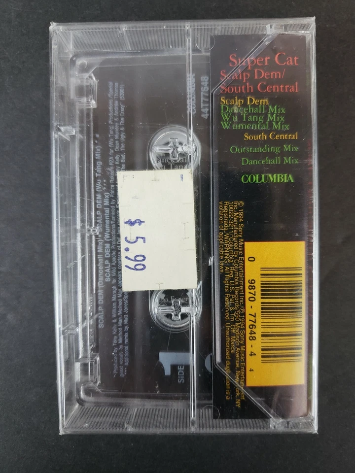Super Cat Scalp Dem Includes Dancehall Mix & Wu Tang Mix Cassette Single Sealed - Imagem 2 de 4